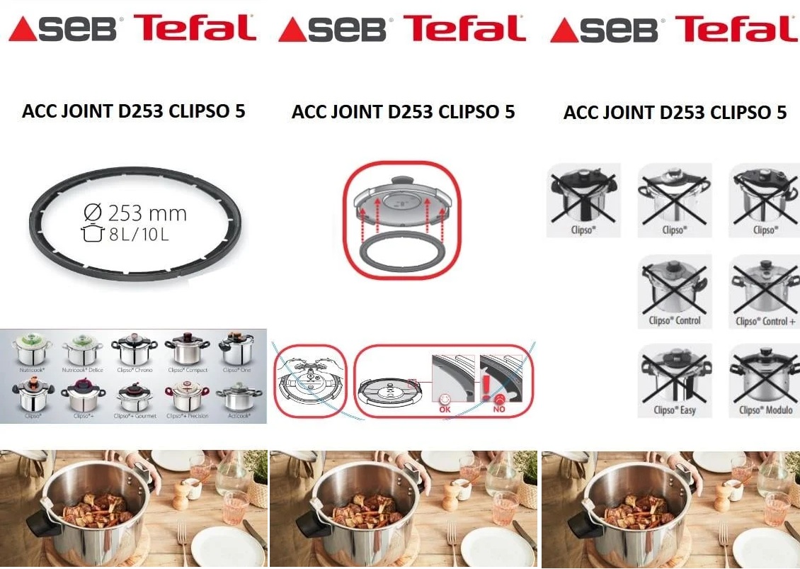 Tefal Yeni Model 8L/10L Düdüklü Tencere Lastiği (25,3cm) - Görsel 4